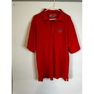 Cutter & Buck Auburn Tigers Polo Shirt Mens XL Orange CB DryTec Moisture Wicking